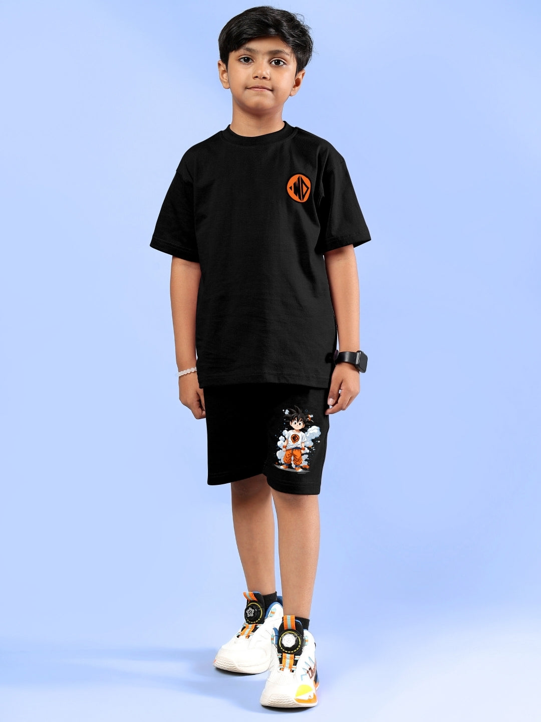 COOL GOKU PRINTED SHORTS FOR BOYS & GIRLS (BLACK)