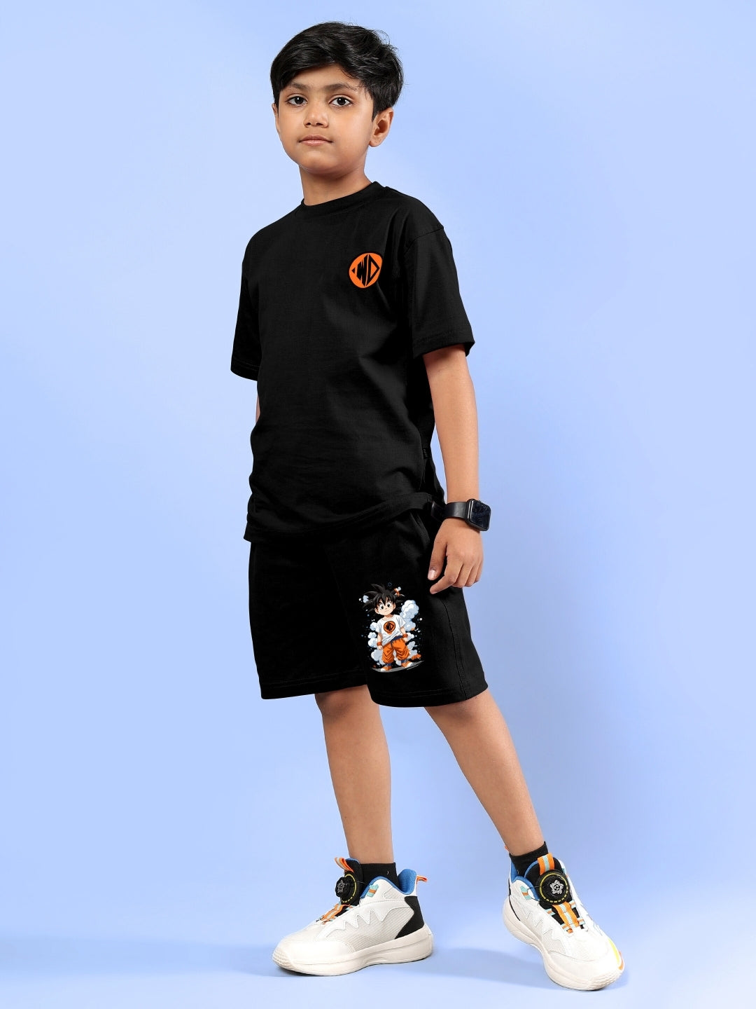 COOL GOKU PRINTED CO-ORD FOR BOYS & GIRLS (BLACK)
