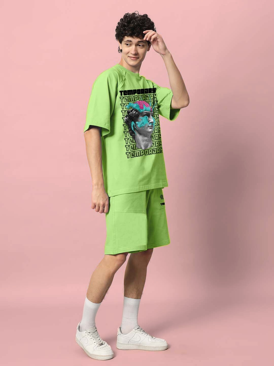 Temporary Co-Ord Set with Print (Neon Green)