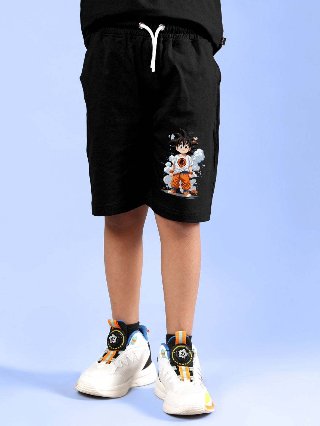 COOL GOKU PRINTED SHORTS FOR BOYS & GIRLS (BLACK)