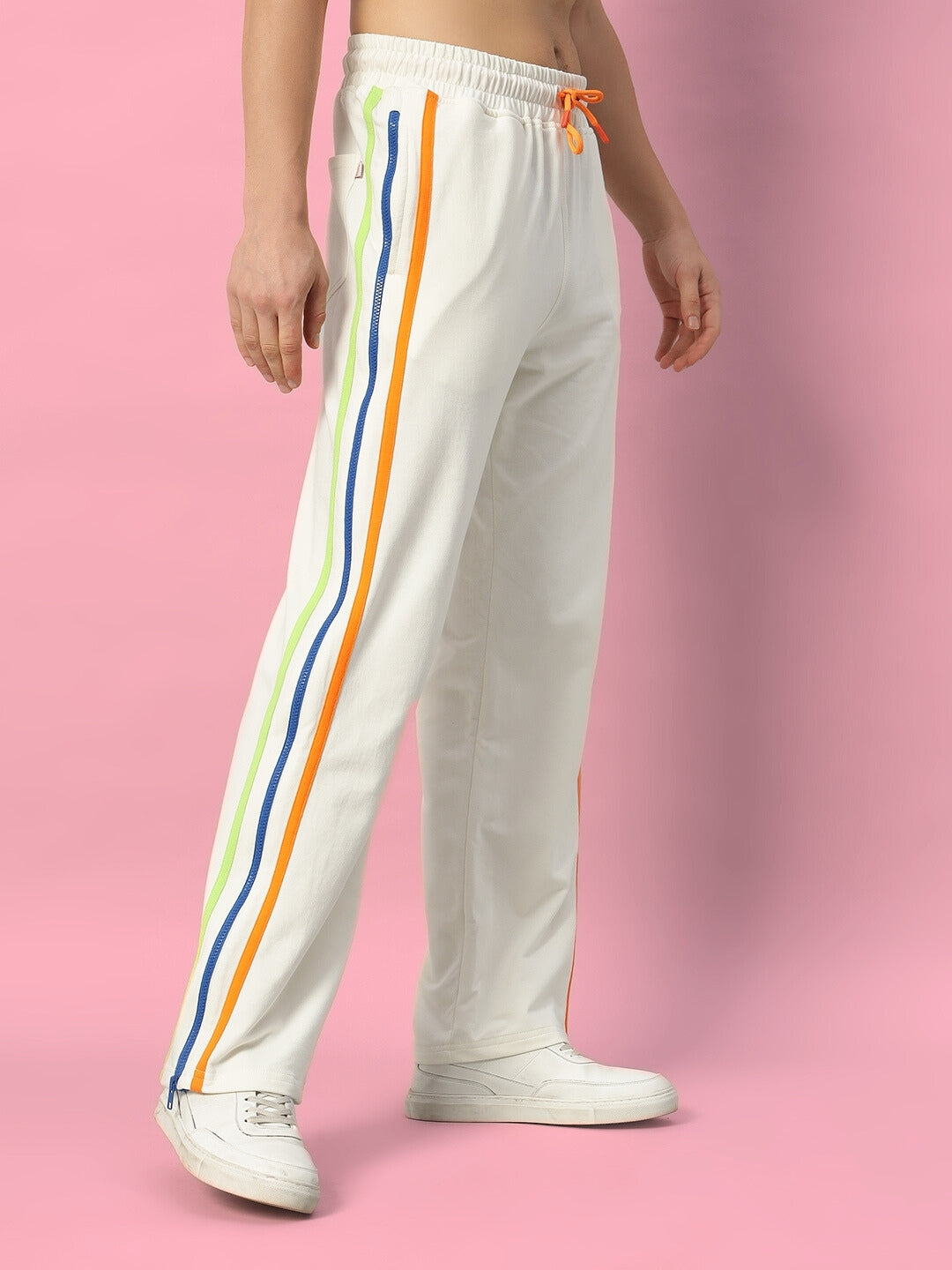 WOMEN'S IMPERIAL SIDE ZIPPER JOGGERS (OFF WHITE)