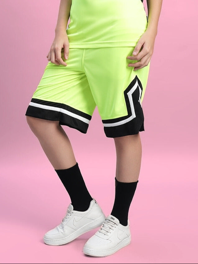 WOMEN'S ARMADO REGULAR FIT SHORTS (NEON GREEN)