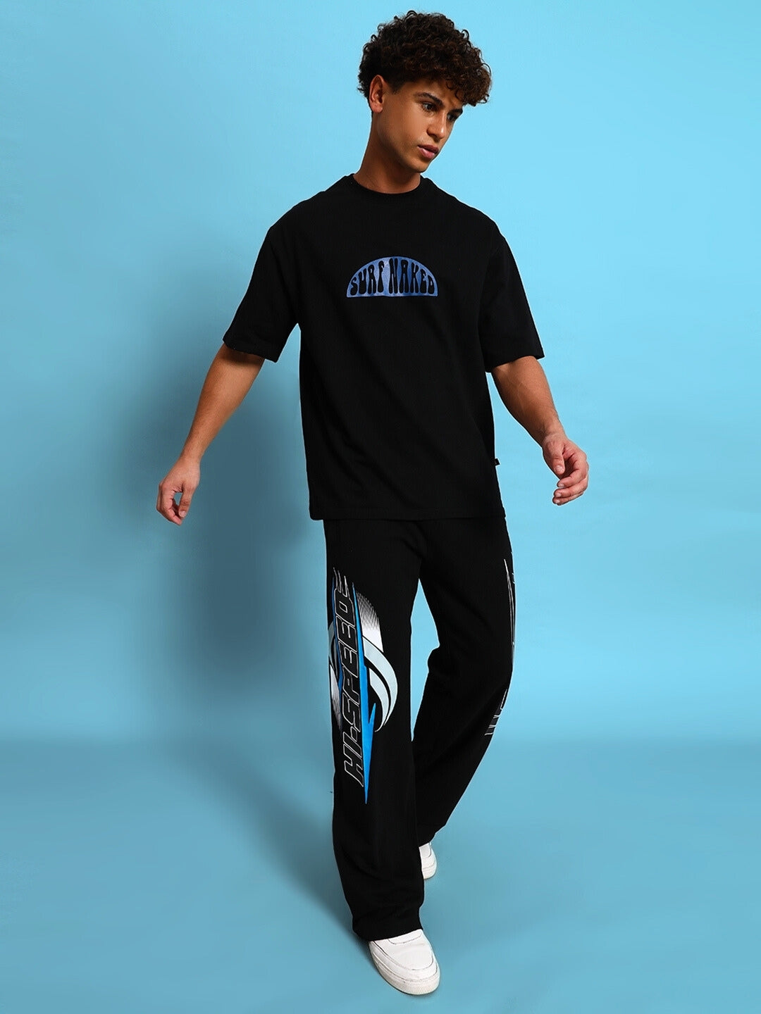 SURF NAKED OVER-SIZED T-SHIRT (BLACK)