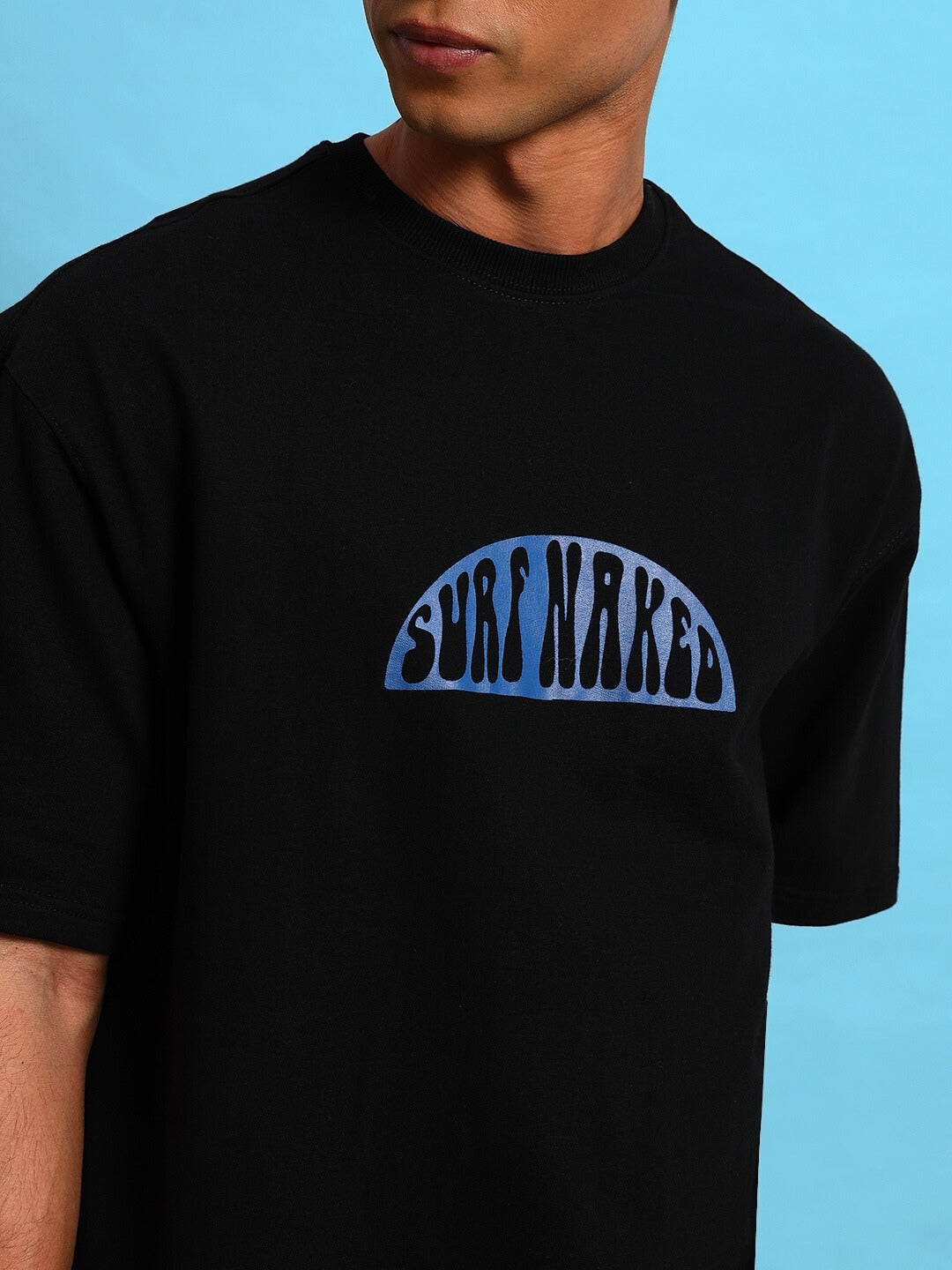 SURF NAKED OVER-SIZED T-SHIRT (BLACK)