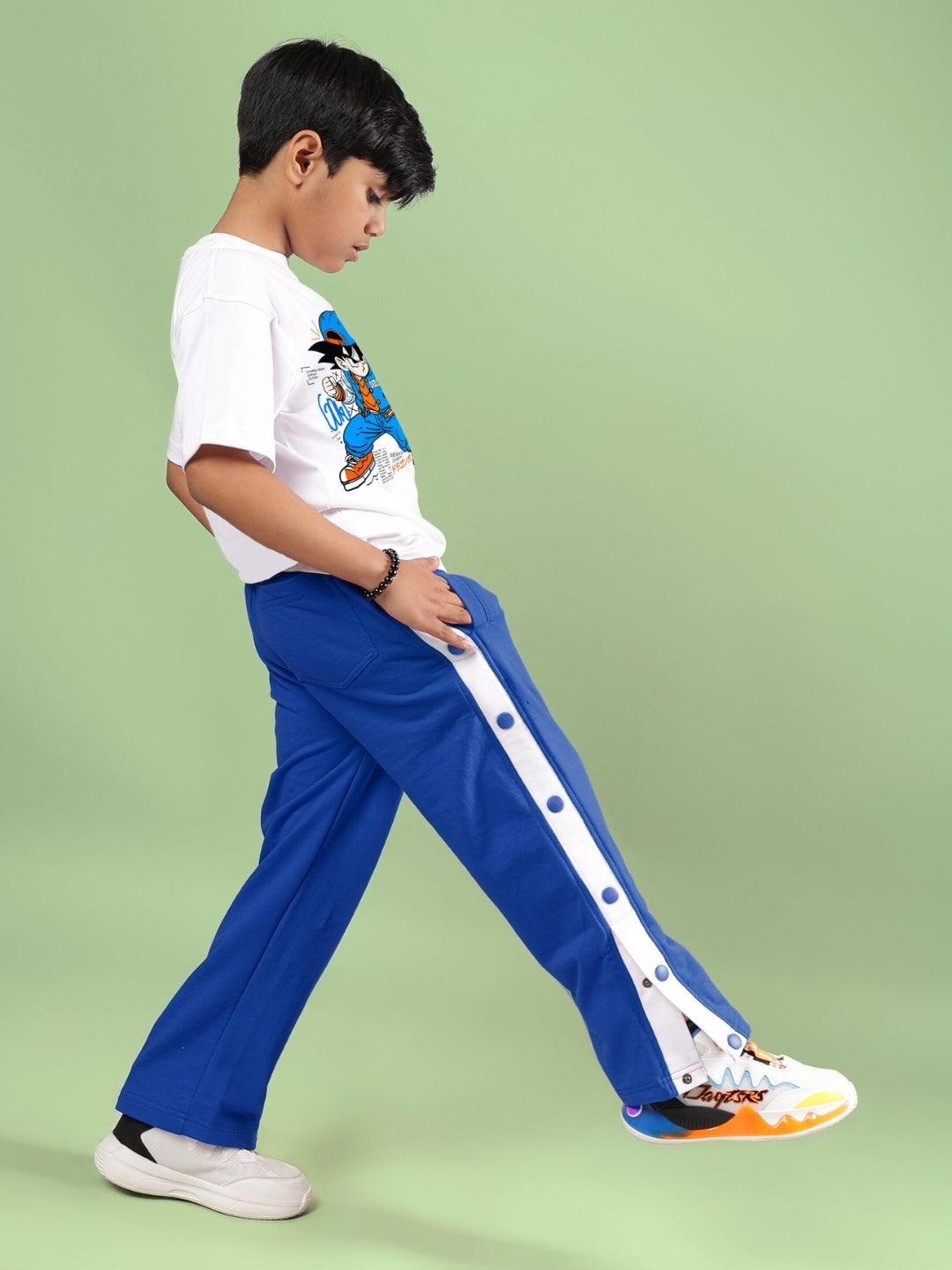 GOKU WARRIOR CO-ORD FOR BOYS & GIRLS (WHITE BLUE)
