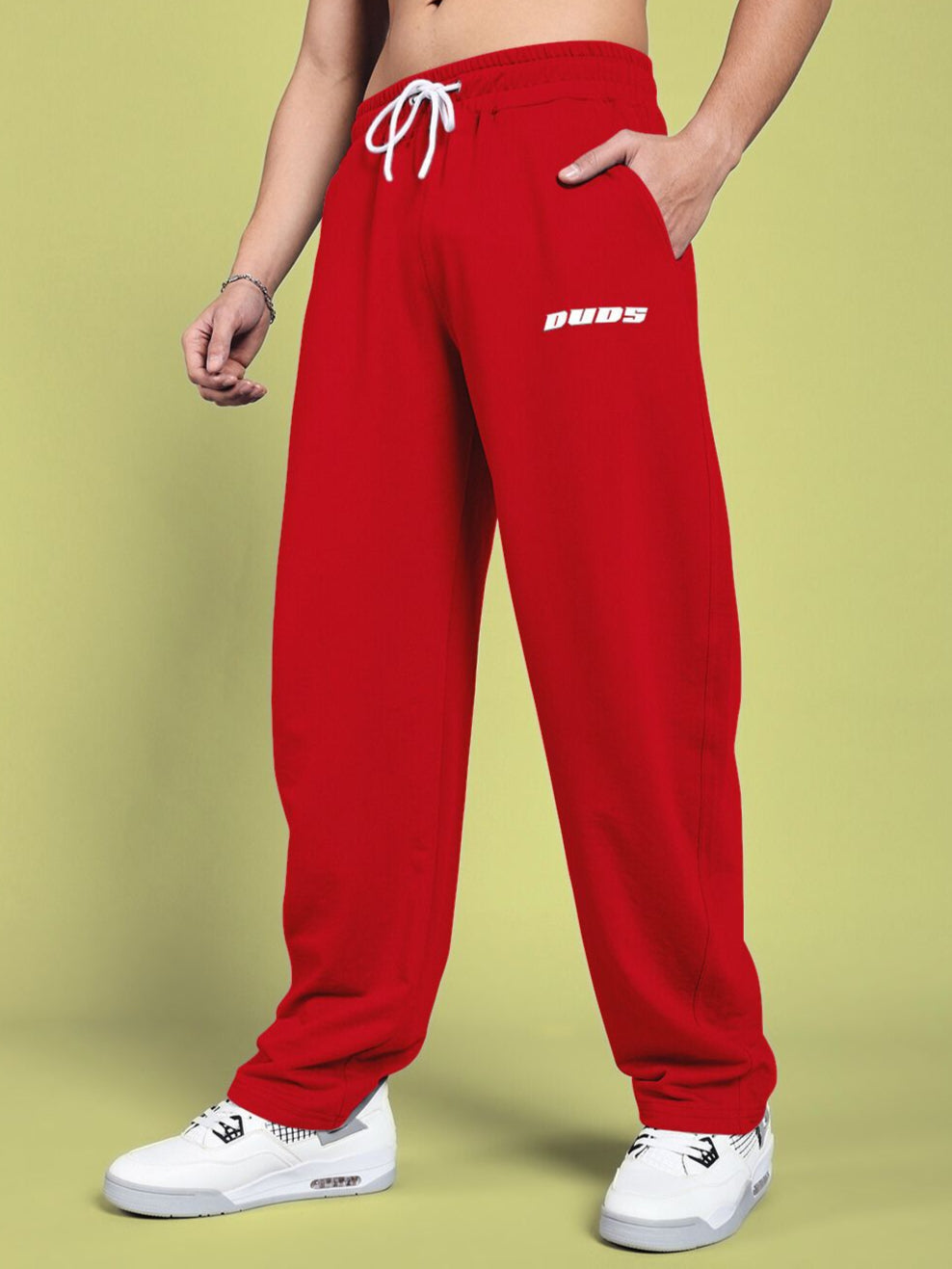 VANILLA RELAXED-FIT JOGGERS (RED)