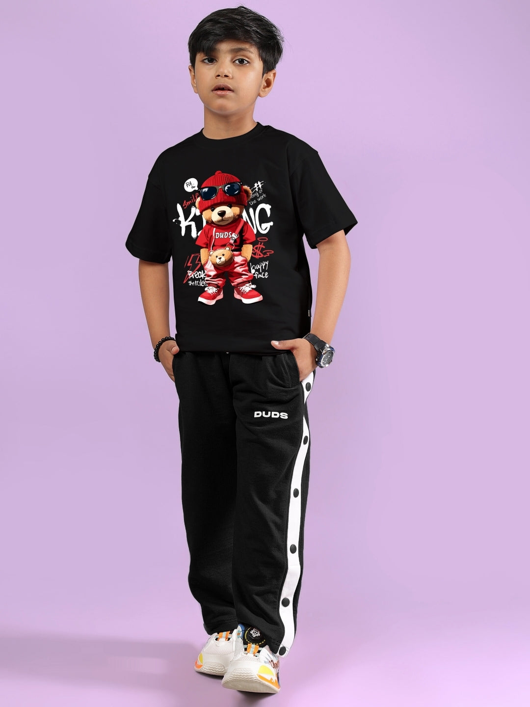 HIP HOP TEDDY CO-ORD FOR BOYS & GIRLS (BLACK)