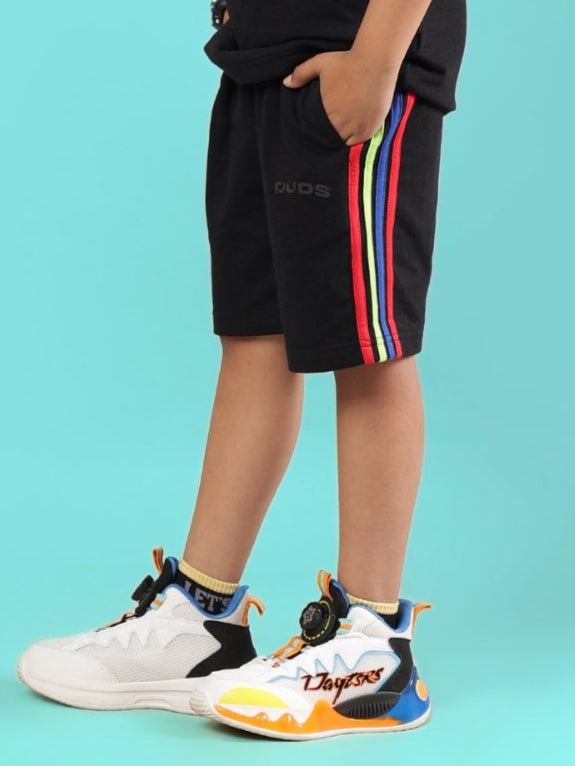 RAINBOW SHORTS FOR BOYS & GIRLS (BLACK)