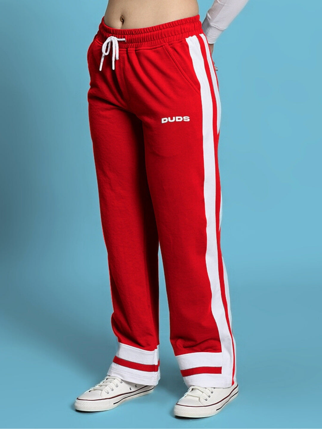 WOMEN'S RONNY SIDE STRIPE JOGGER (RED)