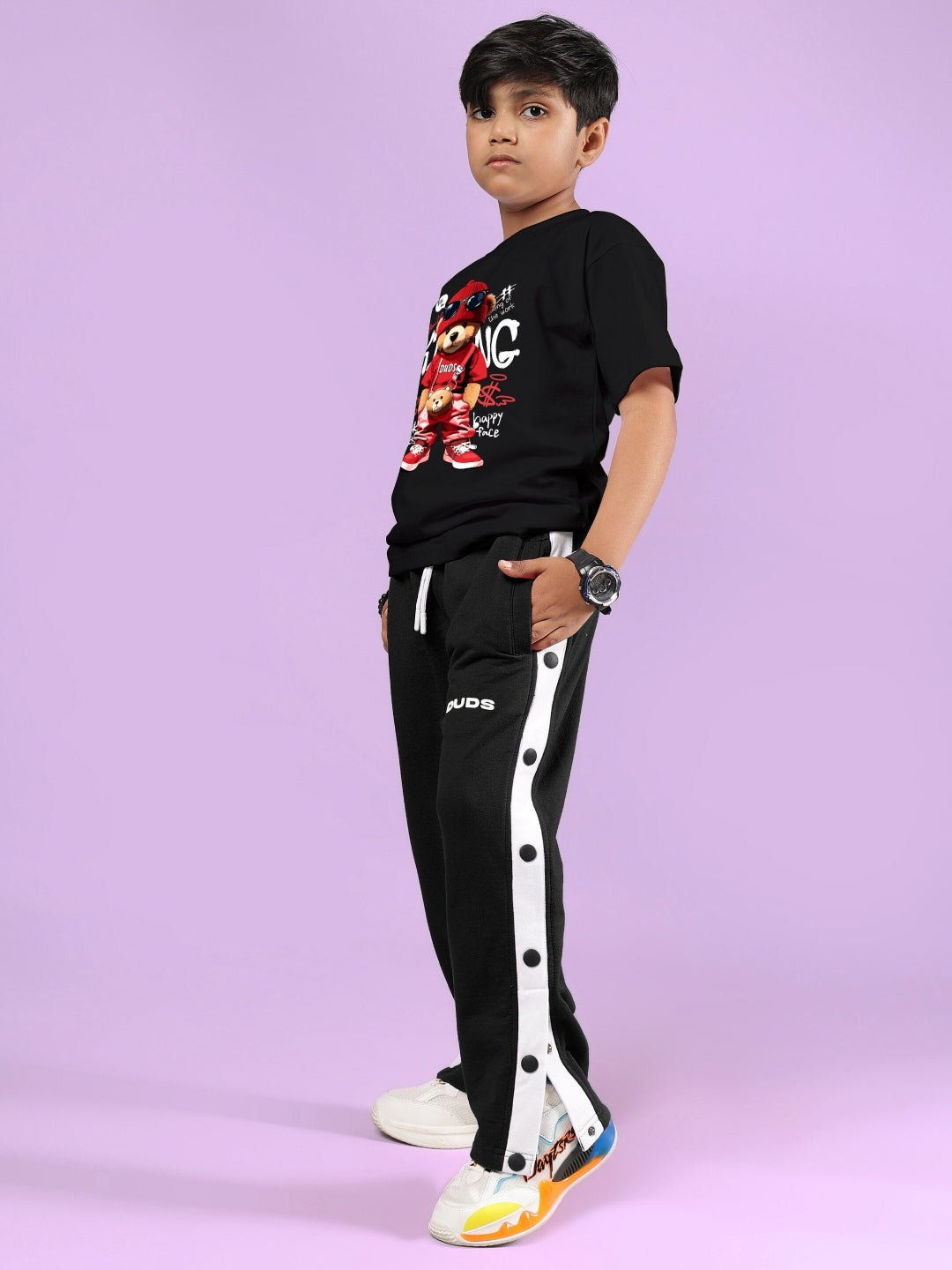 HIP HOP TEDDY CO-ORD FOR BOYS & GIRLS (BLACK)