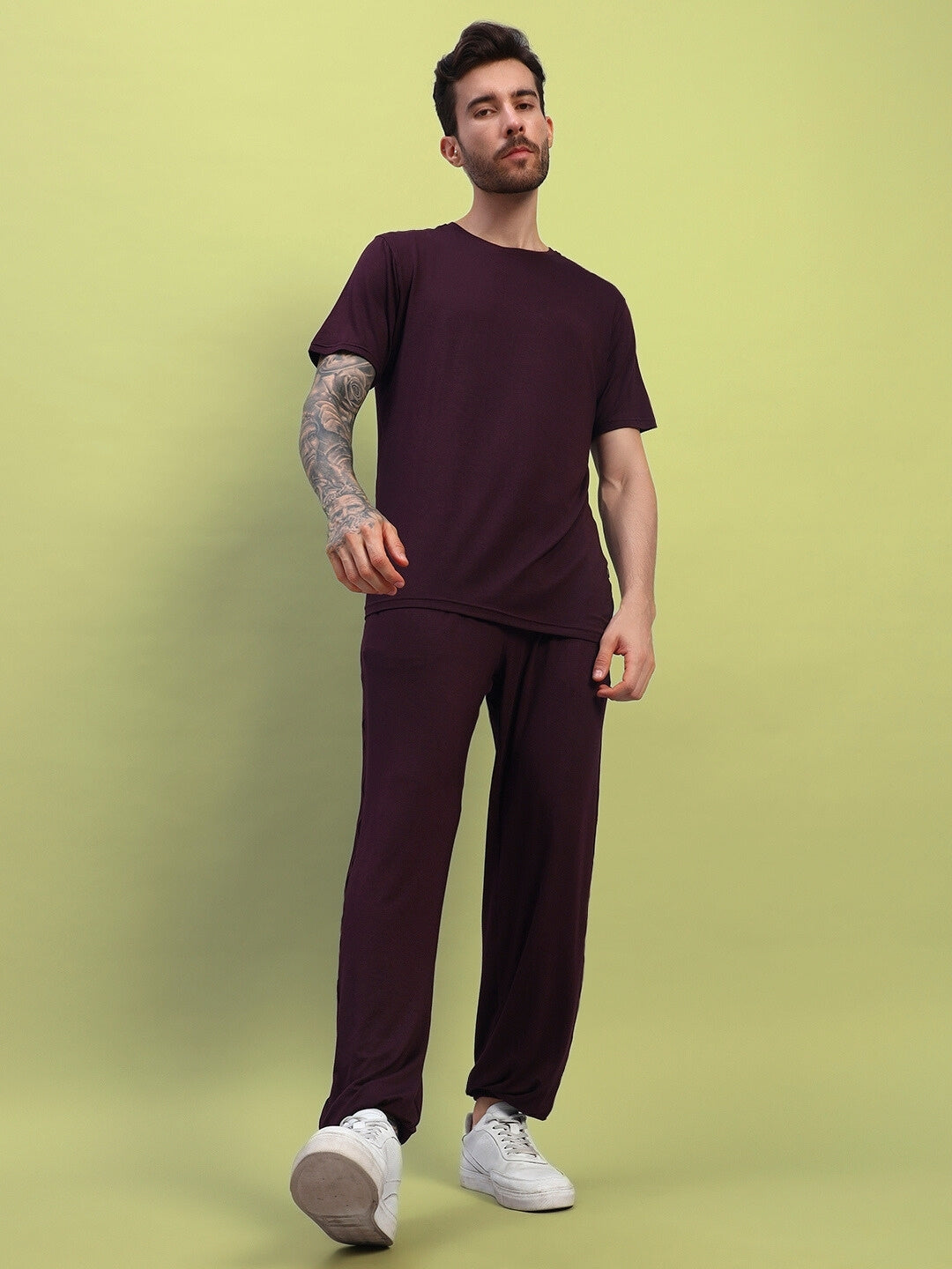 AMBLE CO-ORD SET (MAROON)