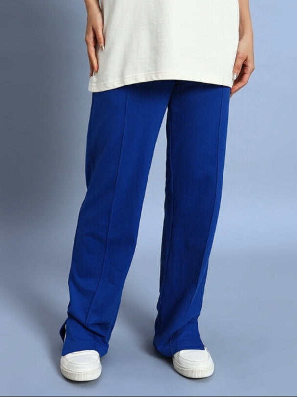 WOMEN'S ZION SIDE SLIT JOGGERS (ROYAL BLUE)
