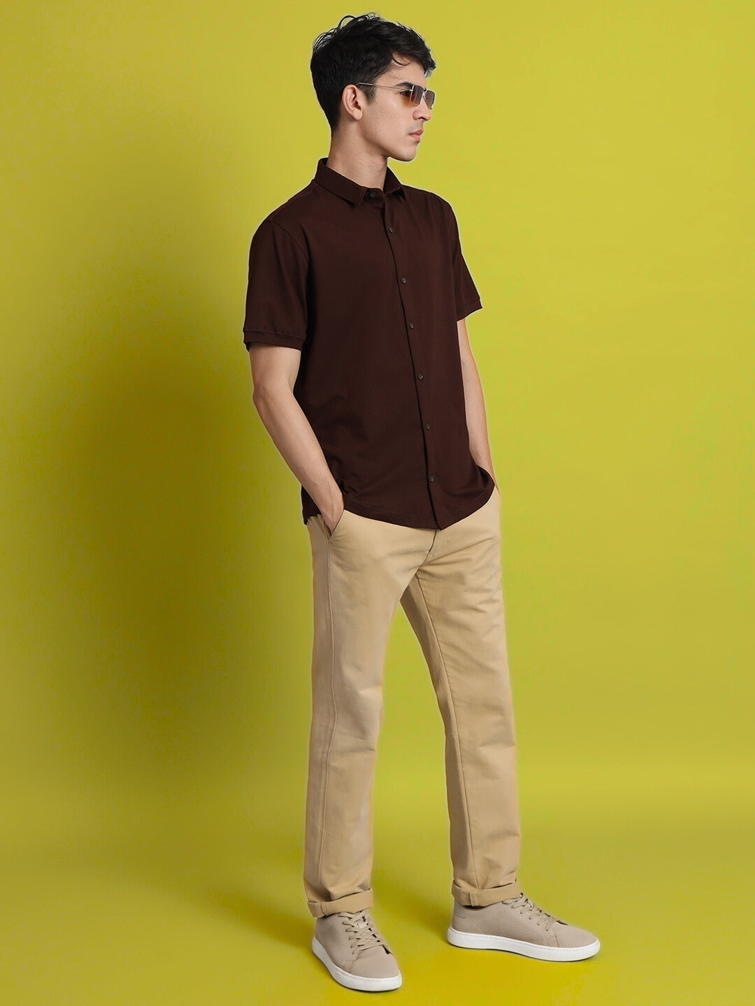 NOIR COFFEE BROWN SHIRT