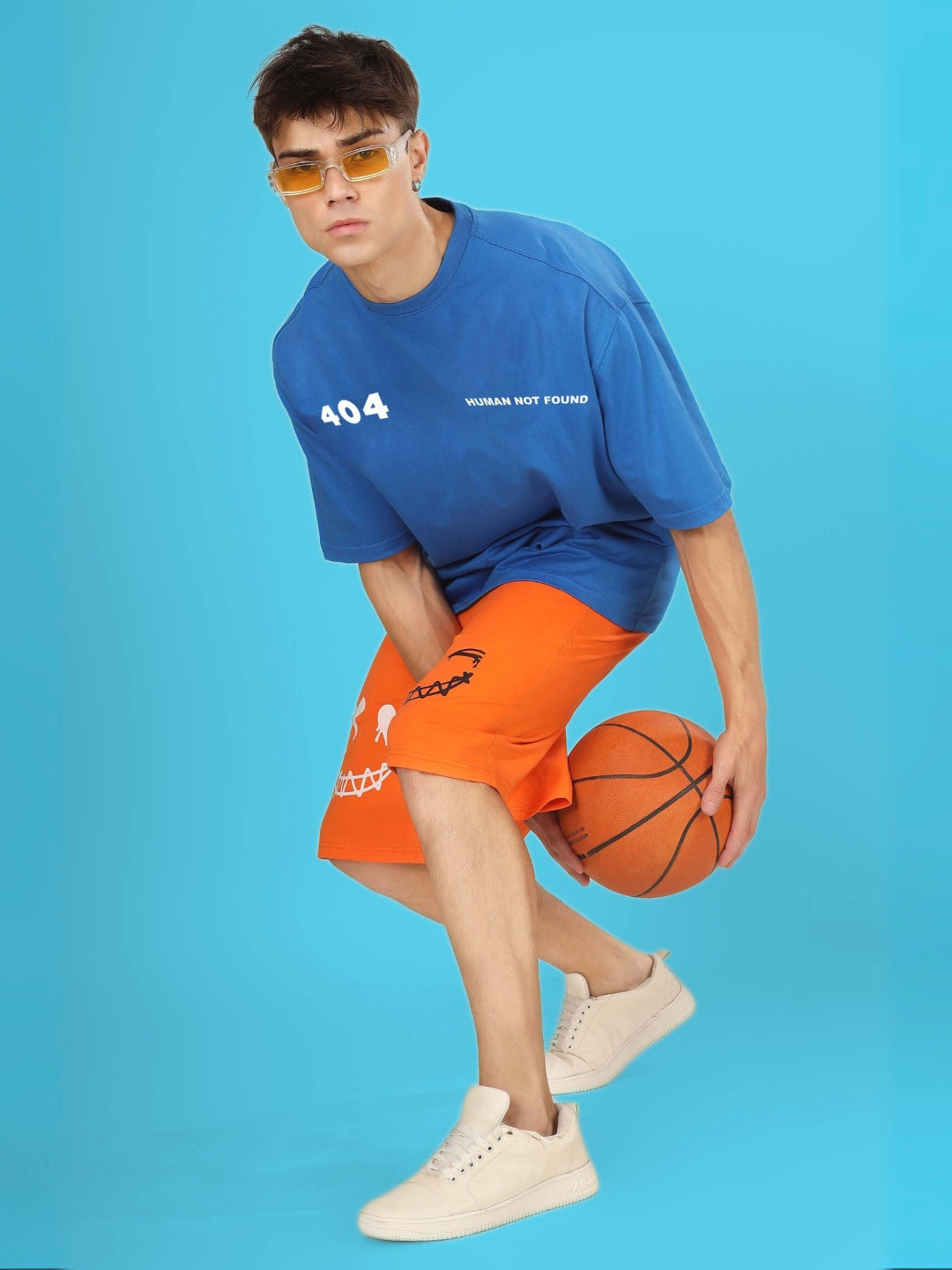 404 Error Over-Sized T-Shirt (R Blue)