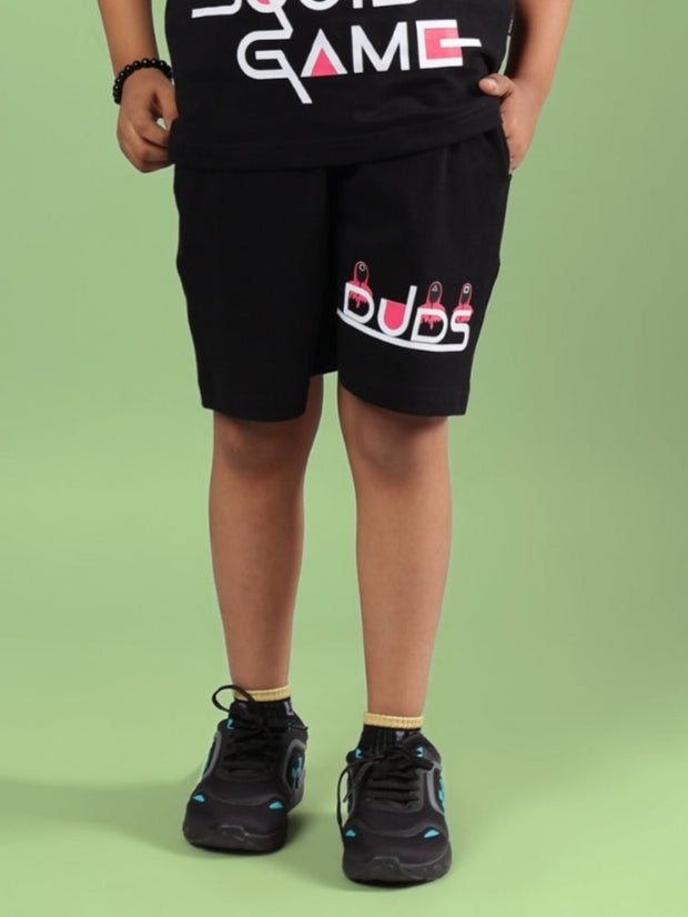 SQUID GAME SHORTS FOR BOYS & GIRLS (BLACK)