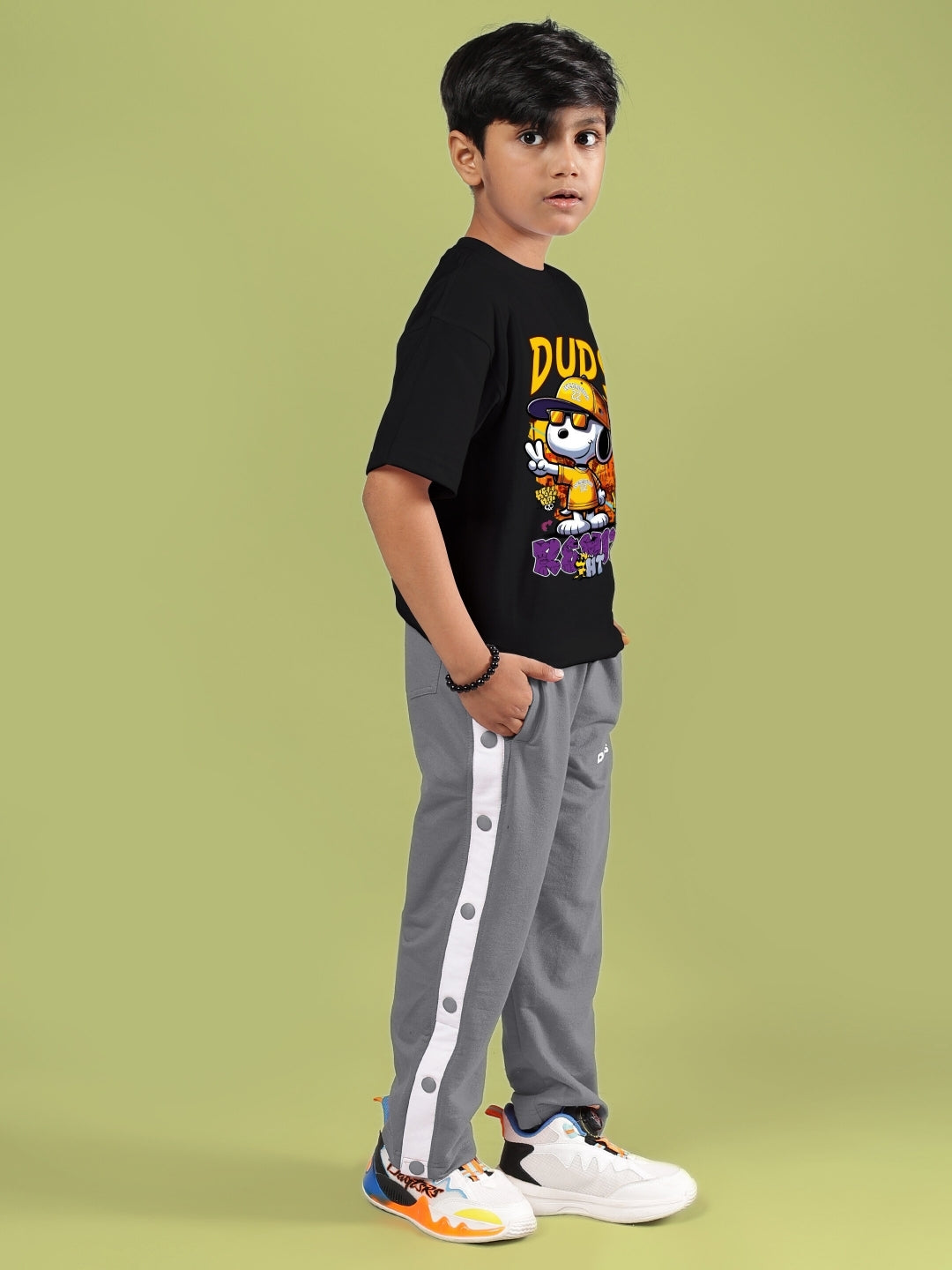 SNOOPY RIMIX CO-ORD FOR BOYS & GIRLS (BLACK GREY)