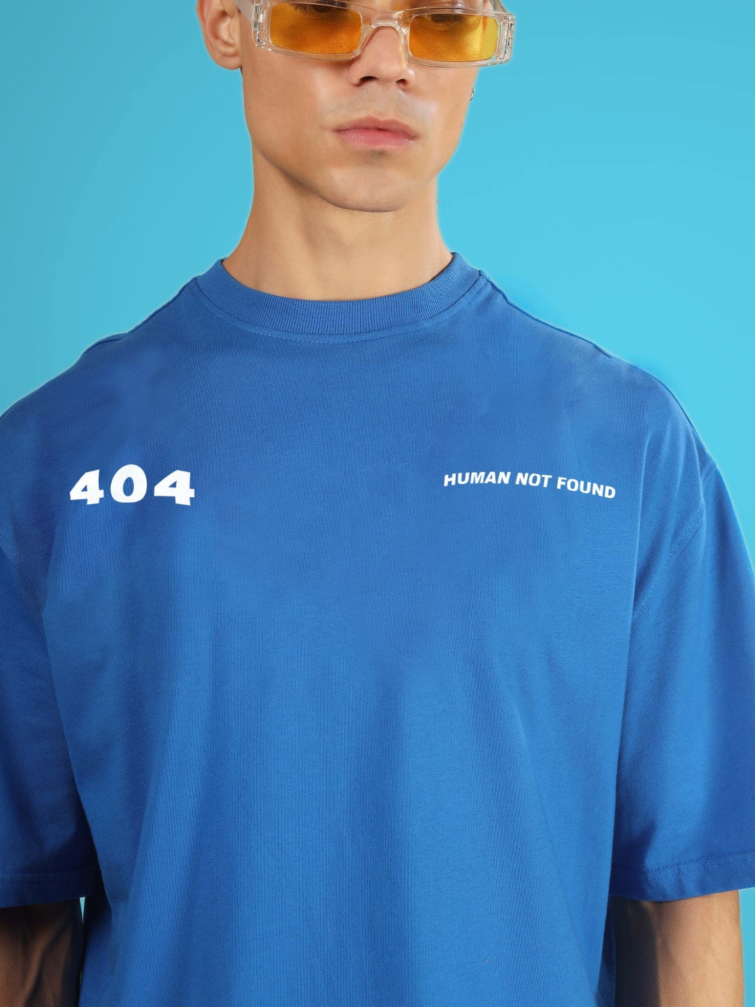 404 Error Over-Sized T-Shirt (R Blue)
