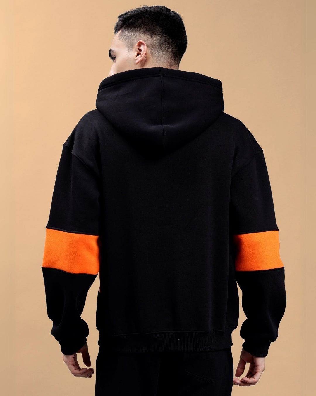 WD Gorbcore Colorblock Hoodie (Black-Orange)