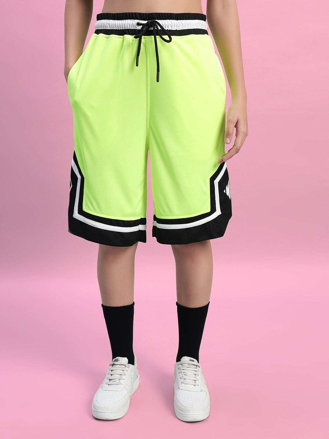 WOMEN'S ARMADO REGULAR FIT SHORTS (NEON GREEN)