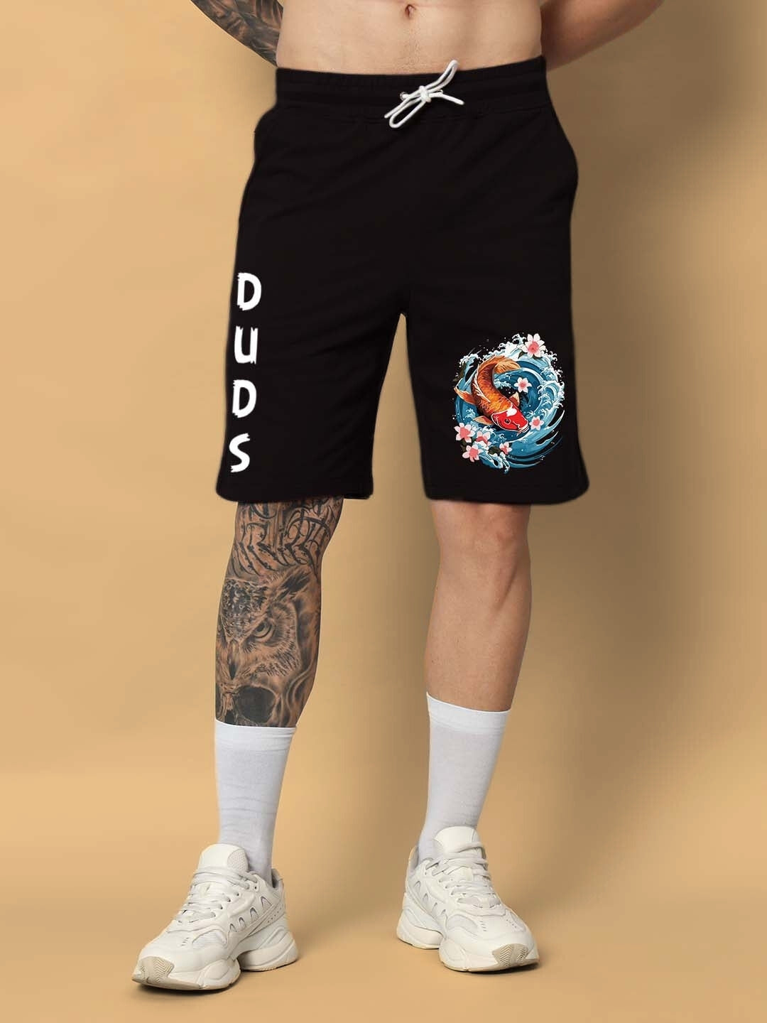 Majestic Fish Regular Fit Shorts (Black)