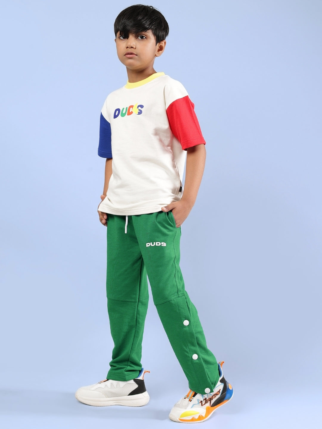 ADONIS CO-ORD FOR BOYS & GIRLS (OFF WHITE-GREEN)