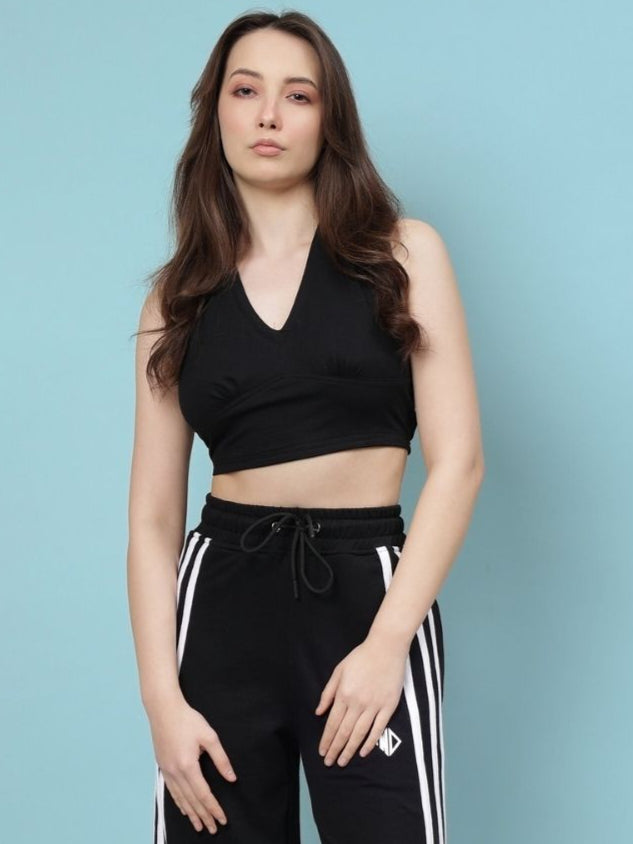 WOMEN'S NEER CROP-TOP (BLACK)