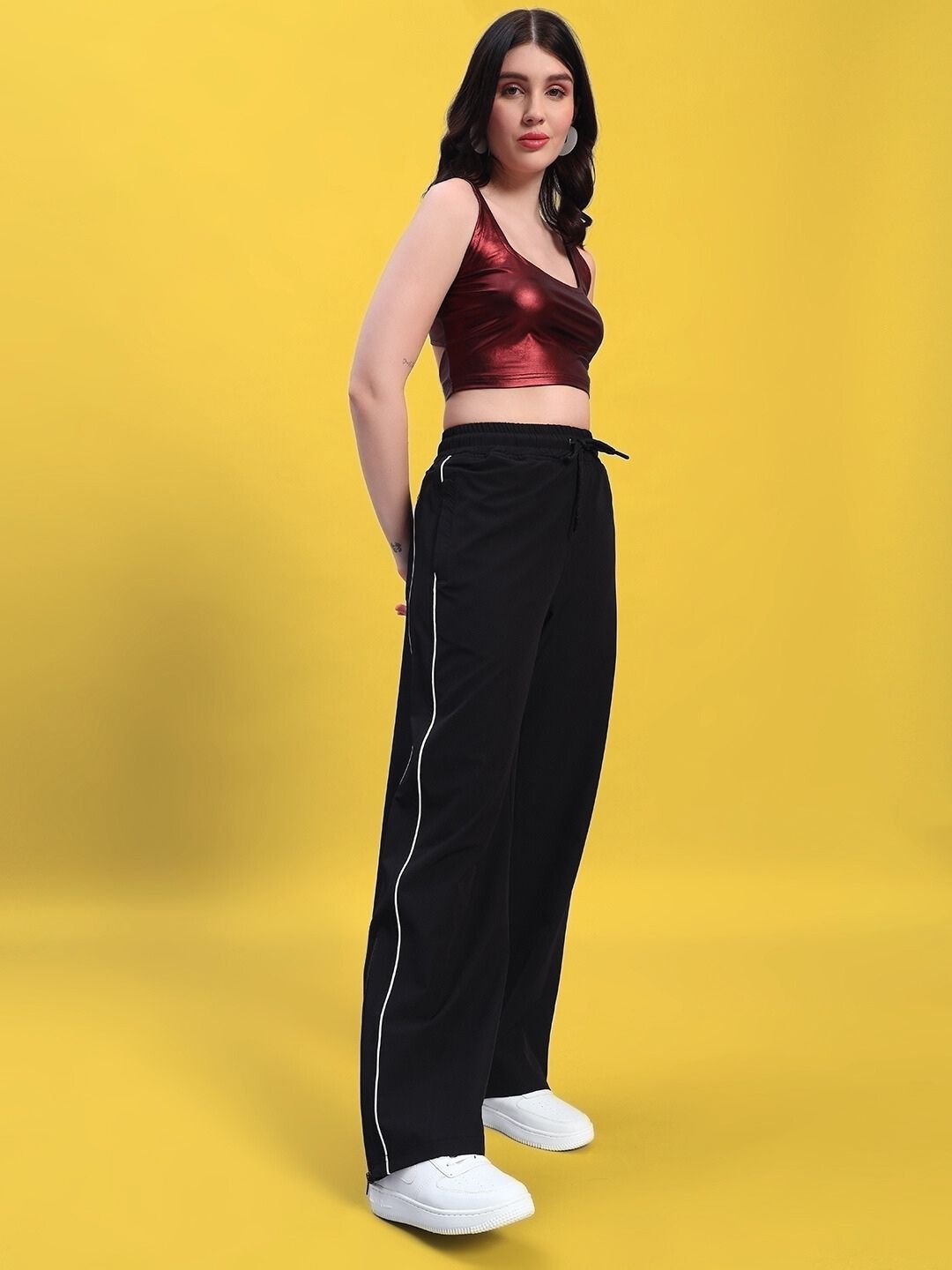 WOMEN'S BELIKE CO-ORD SET (MAROON-BLACK)