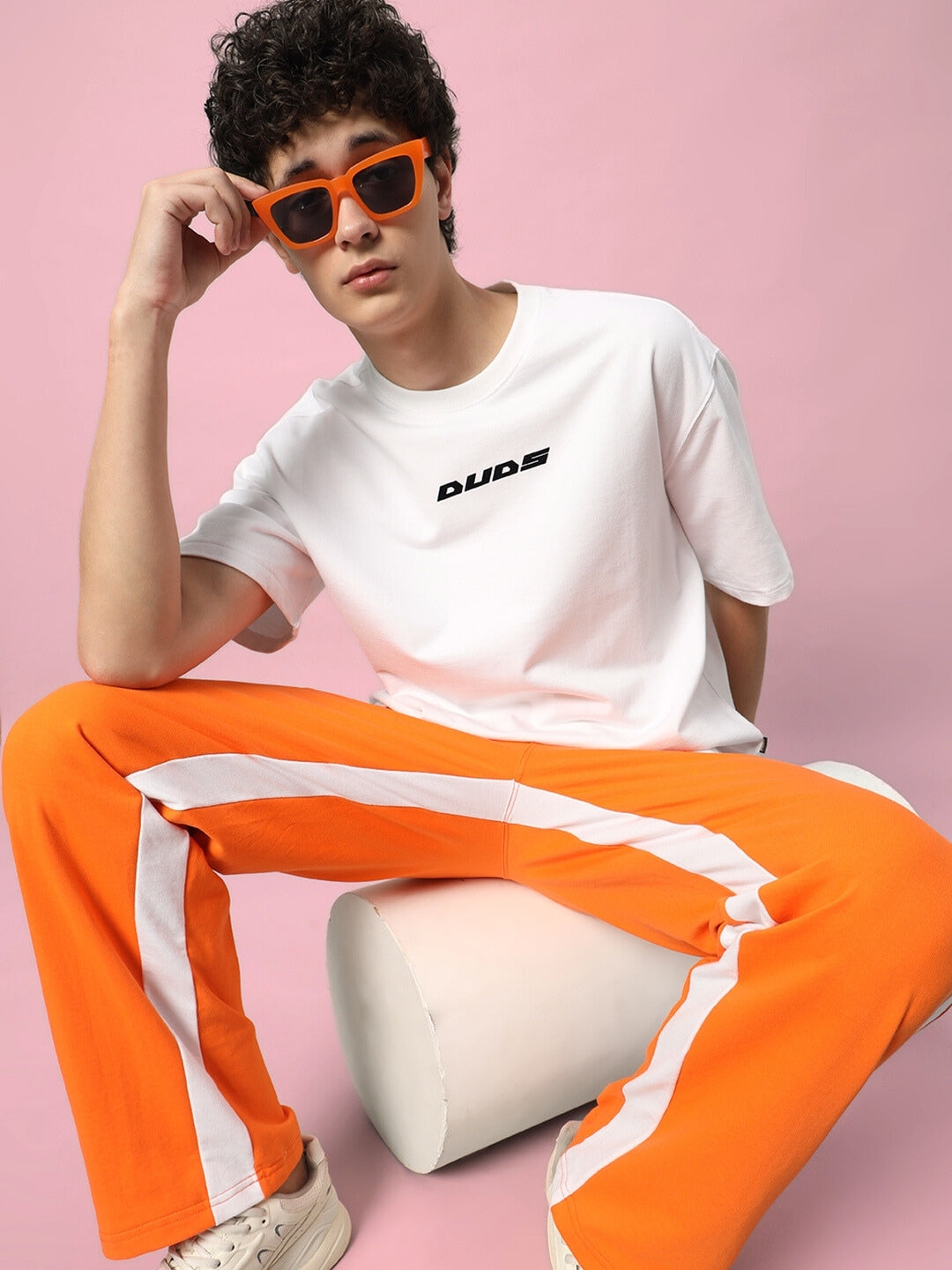 SIDE SEAM BAGGY JOGGER (ORANGE)