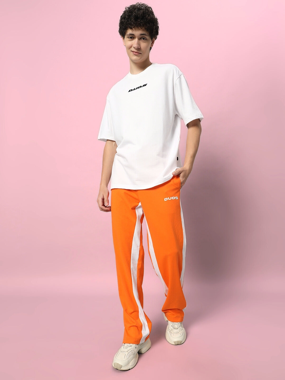 SIDE SEAM BAGGY JOGGER (ORANGE)