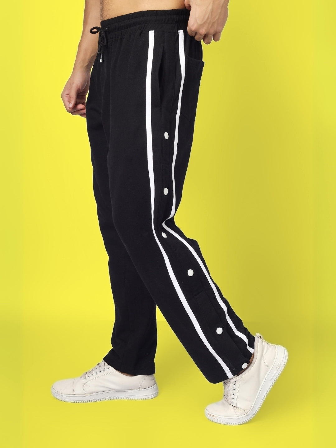 CONTRAST PANEL JOGGERS (BLACK)
