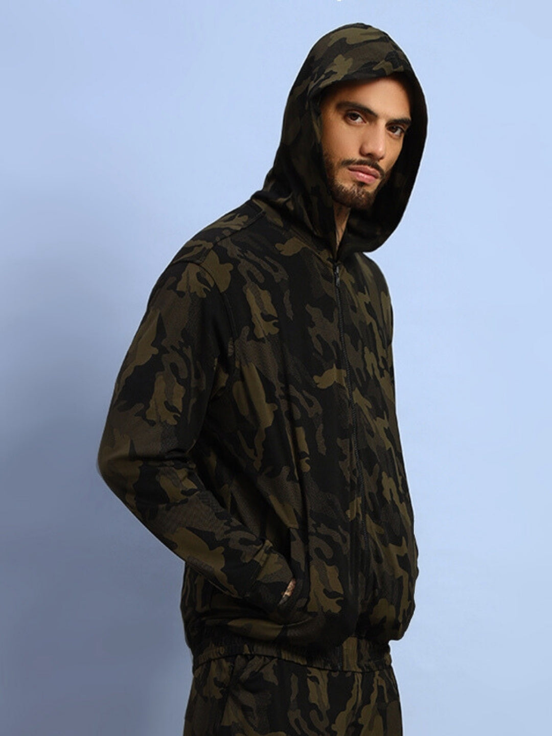 TRENCH CAMOFLAUGE JACKET (CAMO GREEN)