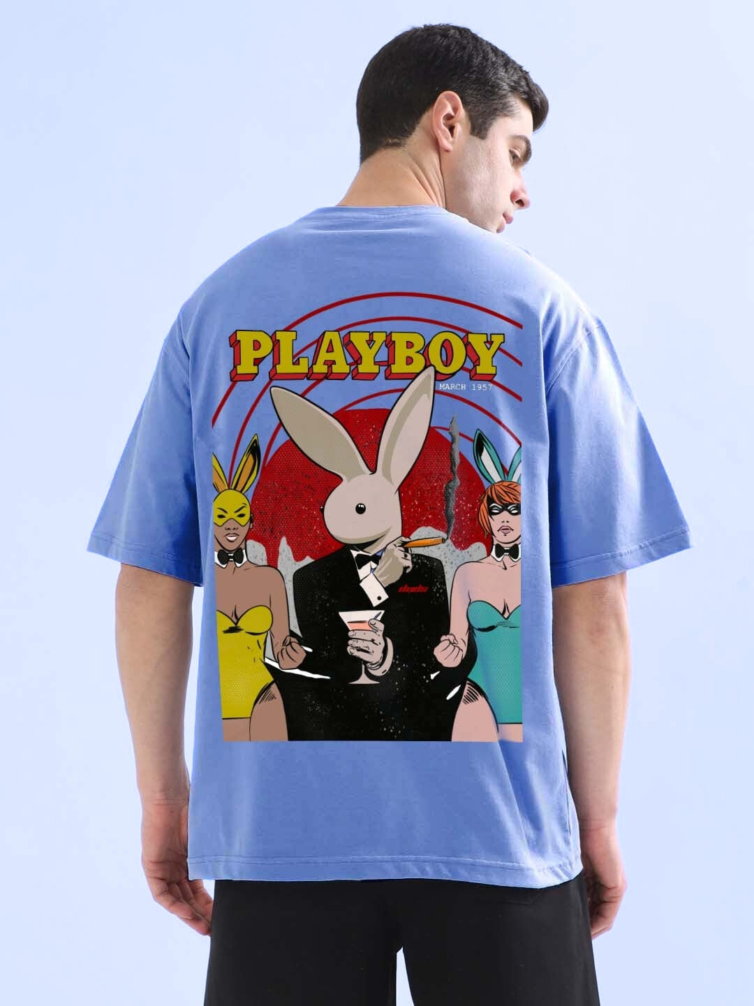 Playboy Over-Sized T-Shirt (Cobalt Blue)