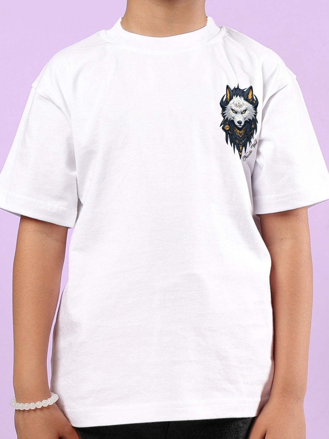 NORDIC WOLF CO-ORD FOR BOYS & GIRLS (WHITE-BLACK)