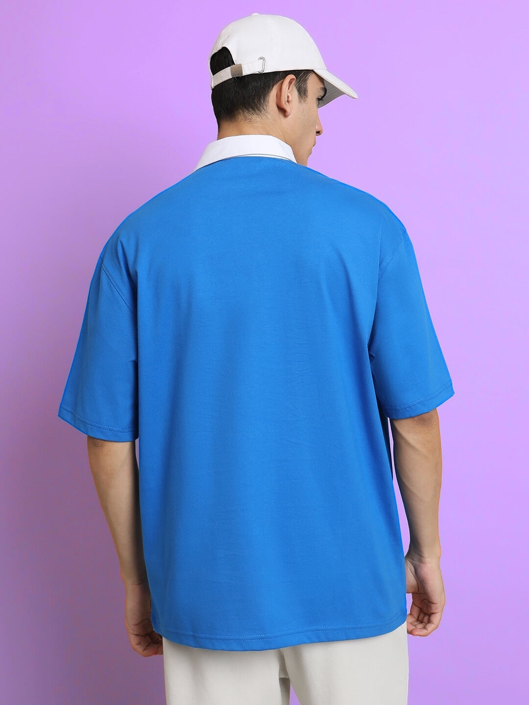 Sagol Polo Oversized Polo T-Shirt (Royal Blue)