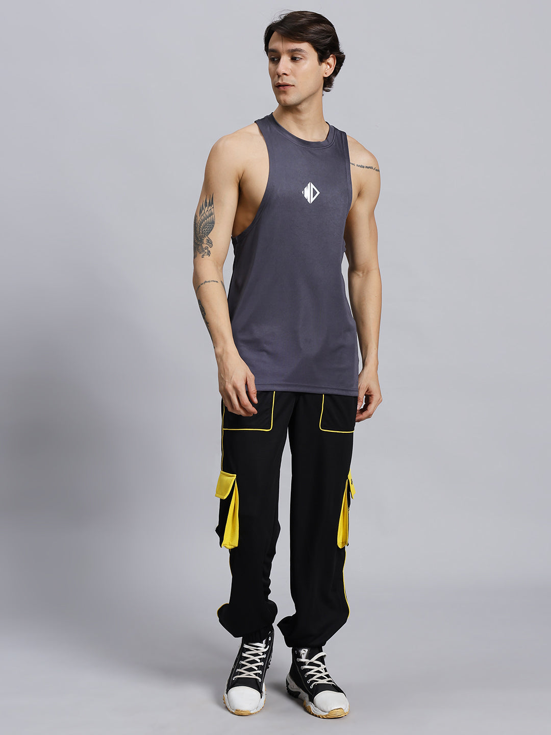 SOCCER REGULAR FIT CARGO JOGGER (BLACK)