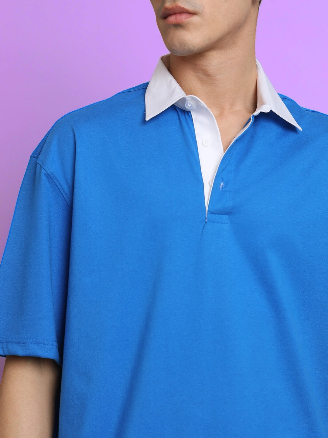 Sagol Polo Oversized Polo T-Shirt (Royal Blue)
