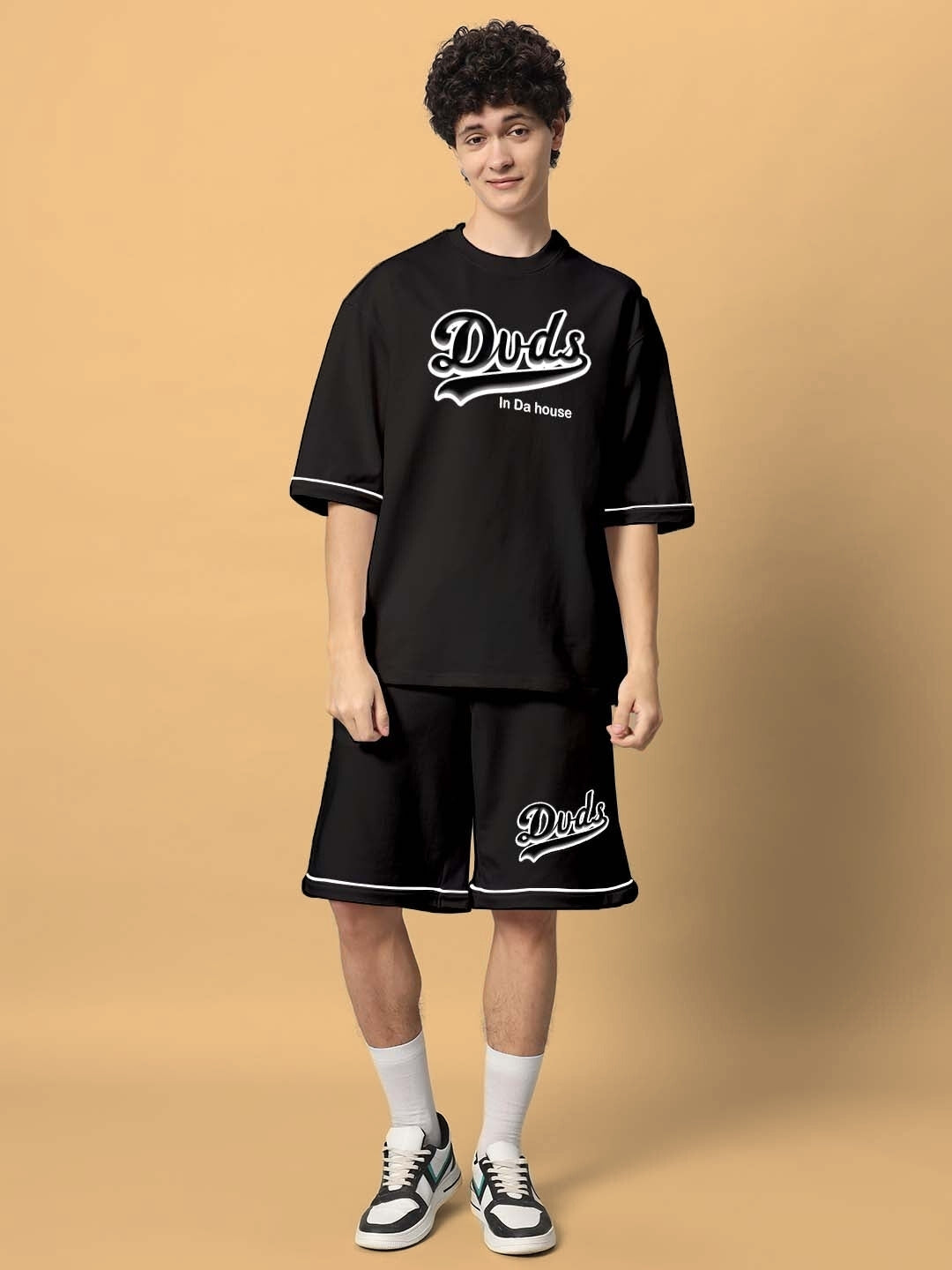 Duds Inda House Colorblock  Co-Ord Set (Black)