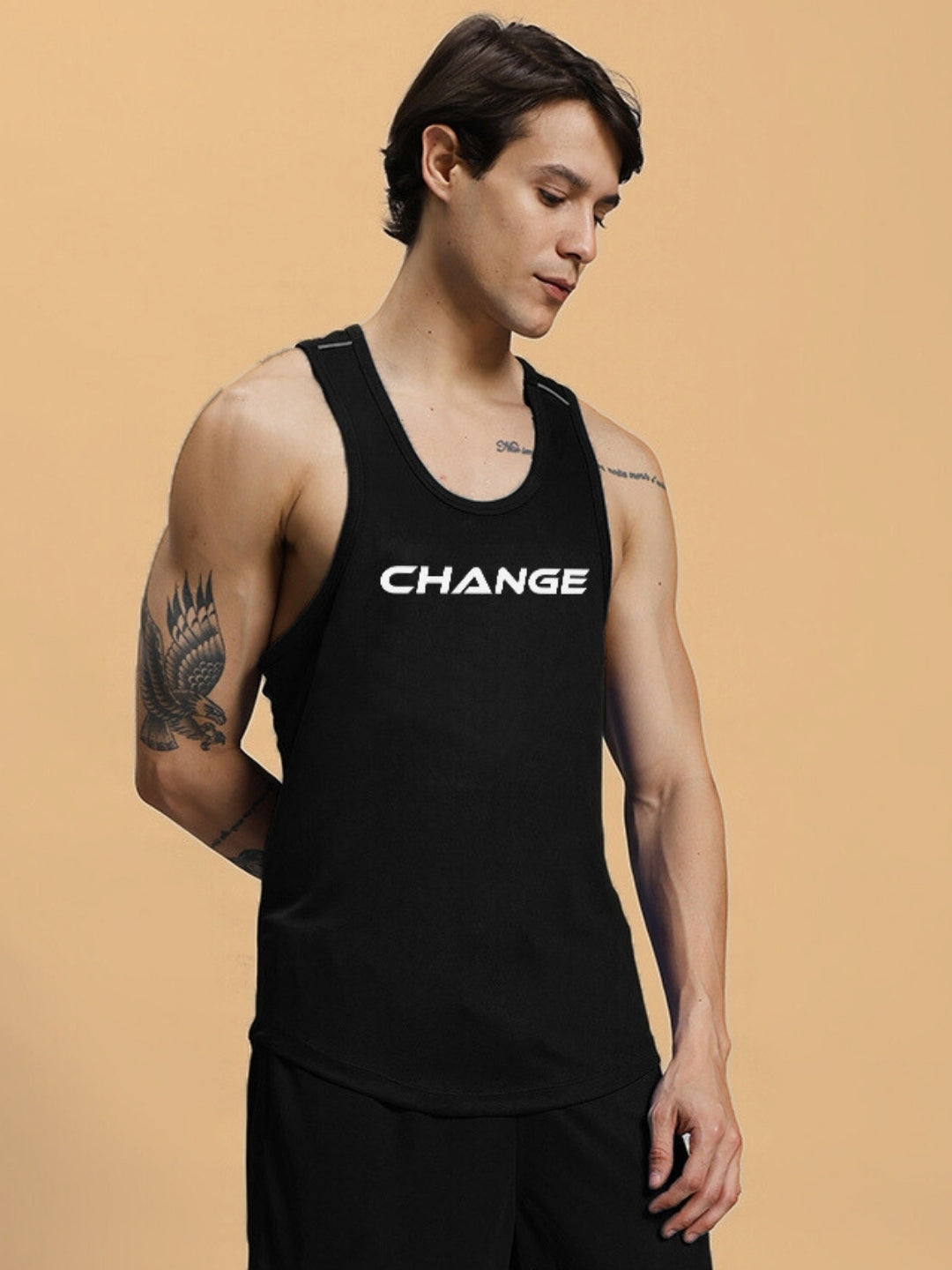 CHANGE YOUR LOOKS GYM T-SHIRT (BLACK)