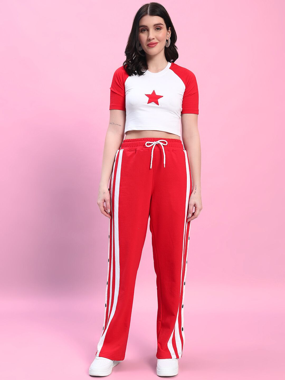 WOMEN'S DANCER JOGGERS (RED-WHITE)