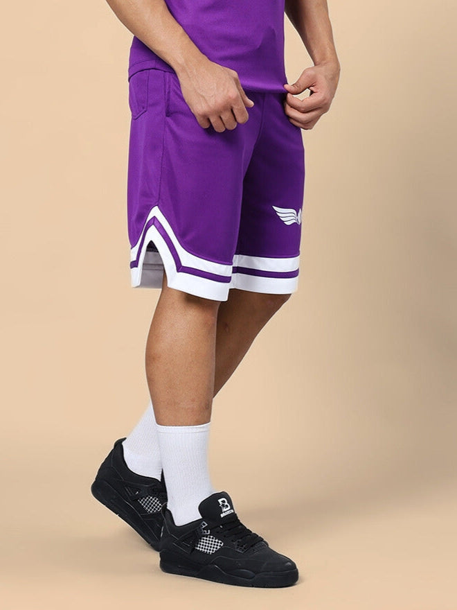 WD WINGS REGULAR FIT SHORTS (PURPLE)