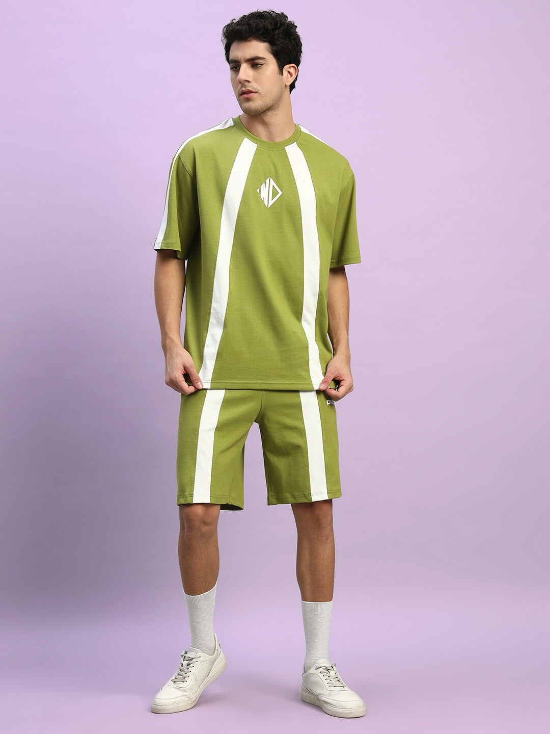 WIDELINE SUMMER CO-ORD SET (OLIVE GREEN)