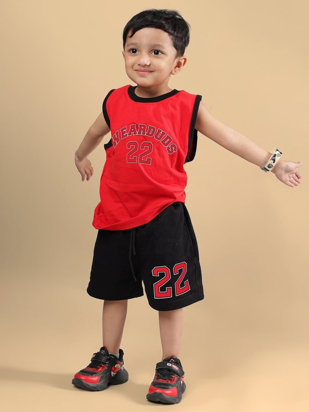 AMIGA CO-ORD FOR BOYS & GIRLS (RED BLACK)