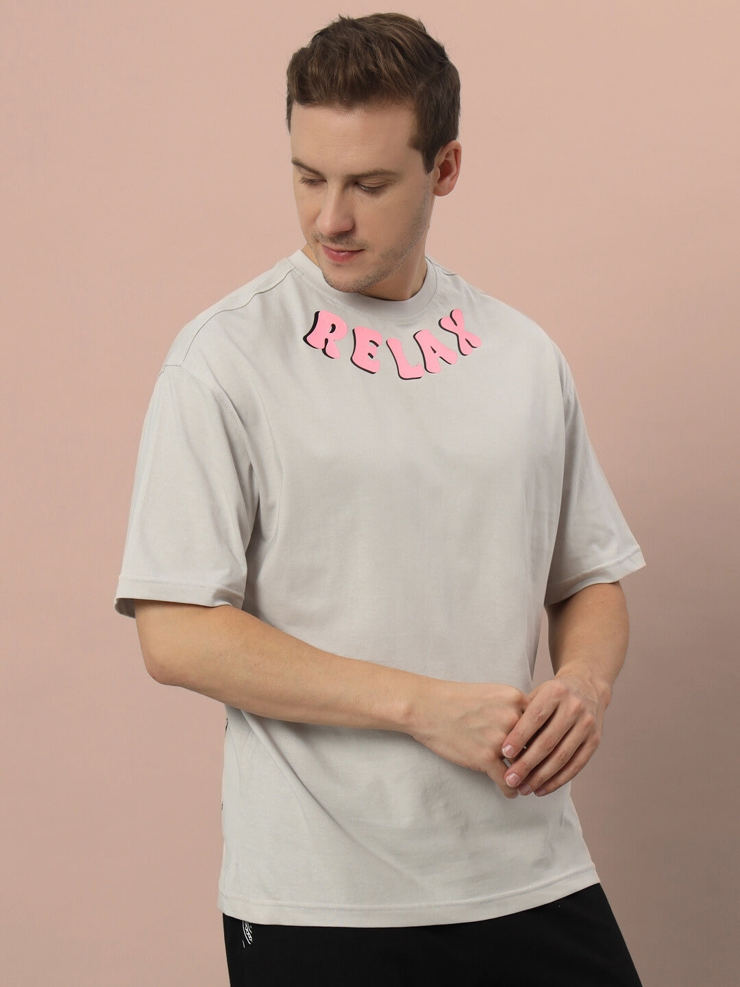 Floating Rock Over-Sized T-Shirt (Grey)