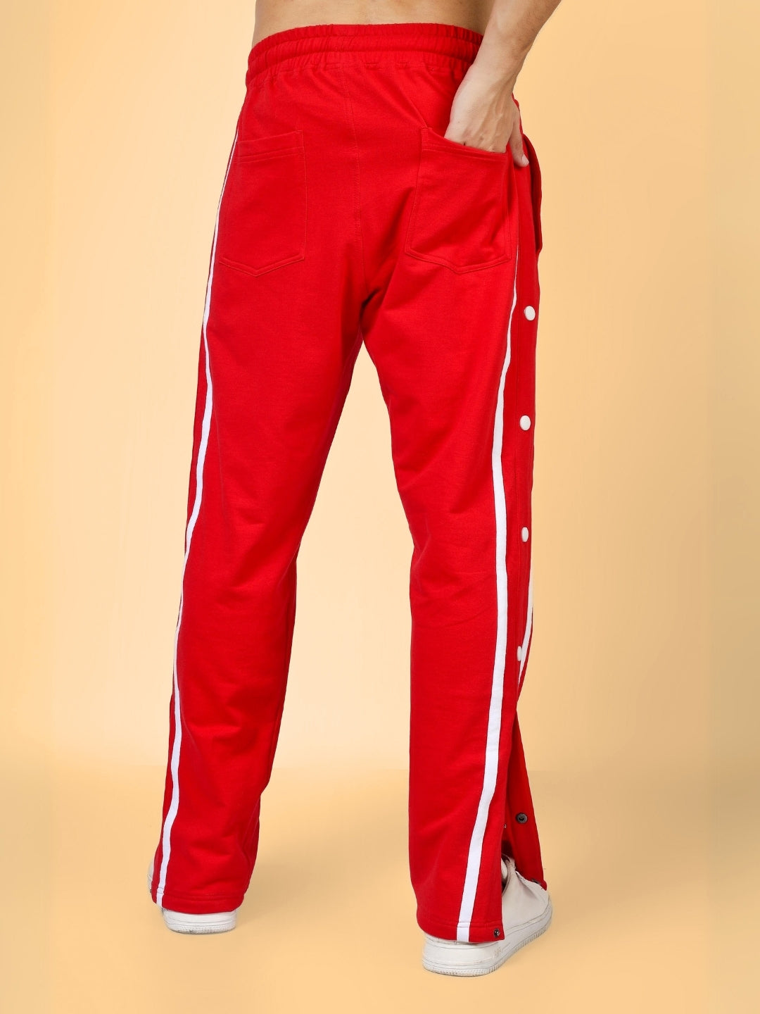 CONTRAST PANEL JOGGERS (RED)