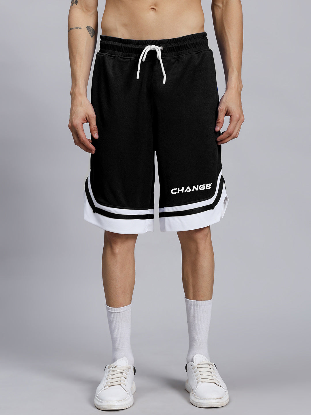 CHANGE YOUR LOOKS REGULAR FIT SHORTS (BLACK)