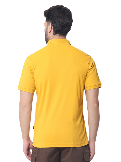 Yellow Polo Neck T-Shirt - Wearduds