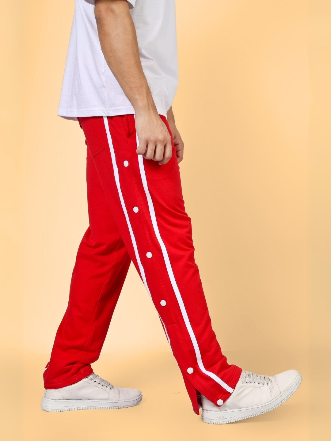 CONTRAST PANEL JOGGERS (RED)
