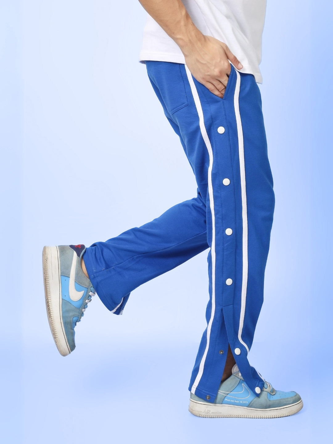 CONTRAST PANEL JOGGERS (BLUE)