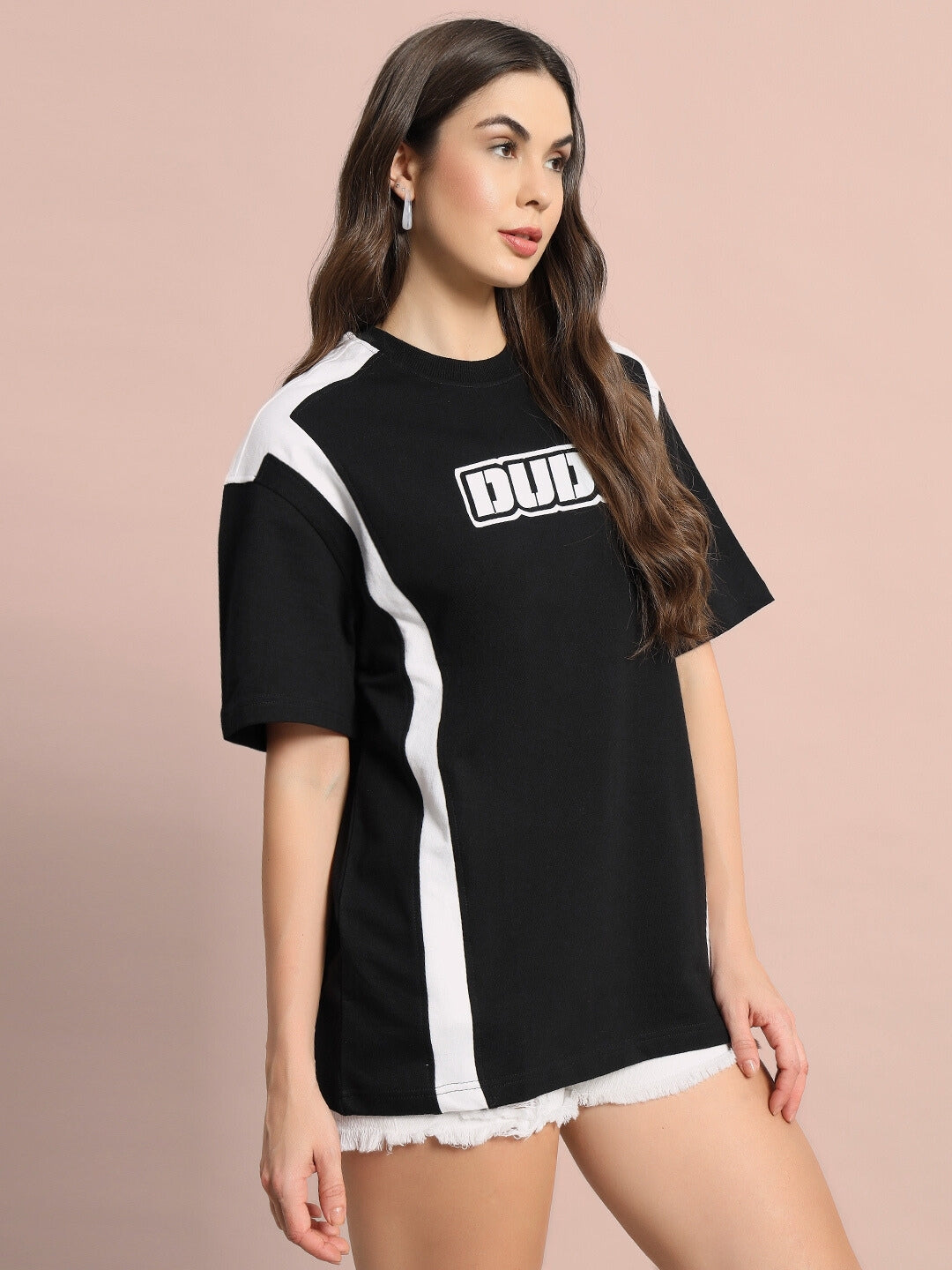 WOMEN'S NINJA STORM OVER-SIZED T-SHIRT (BLACK)