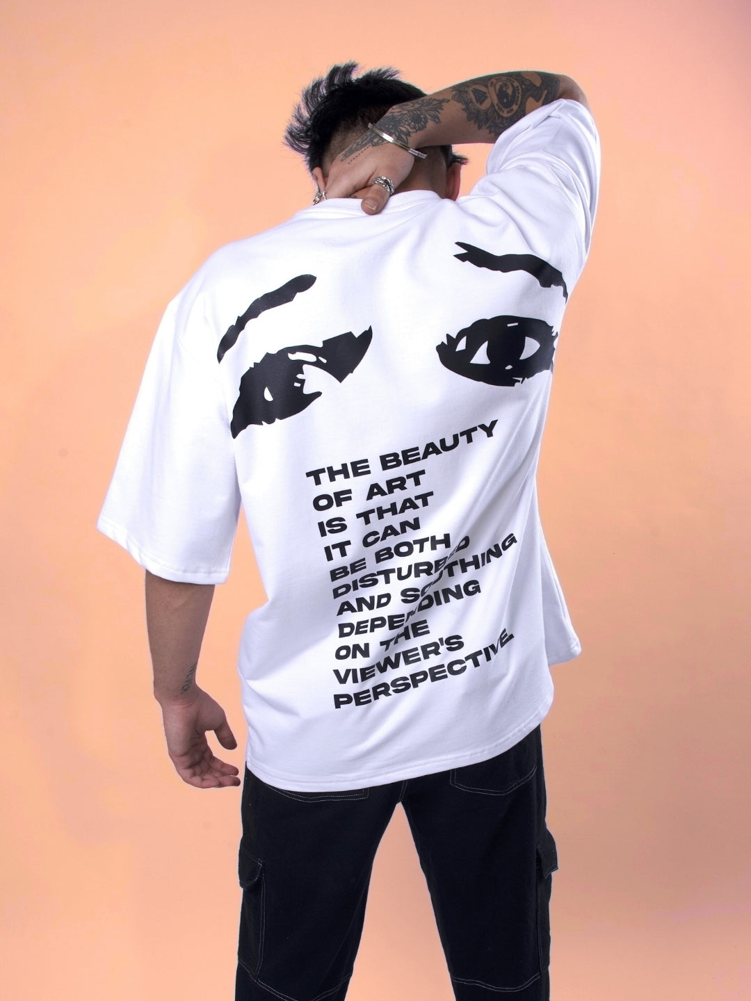 BEAUTY OF ART OVER-SIZED T-SHIRT (WHITE)